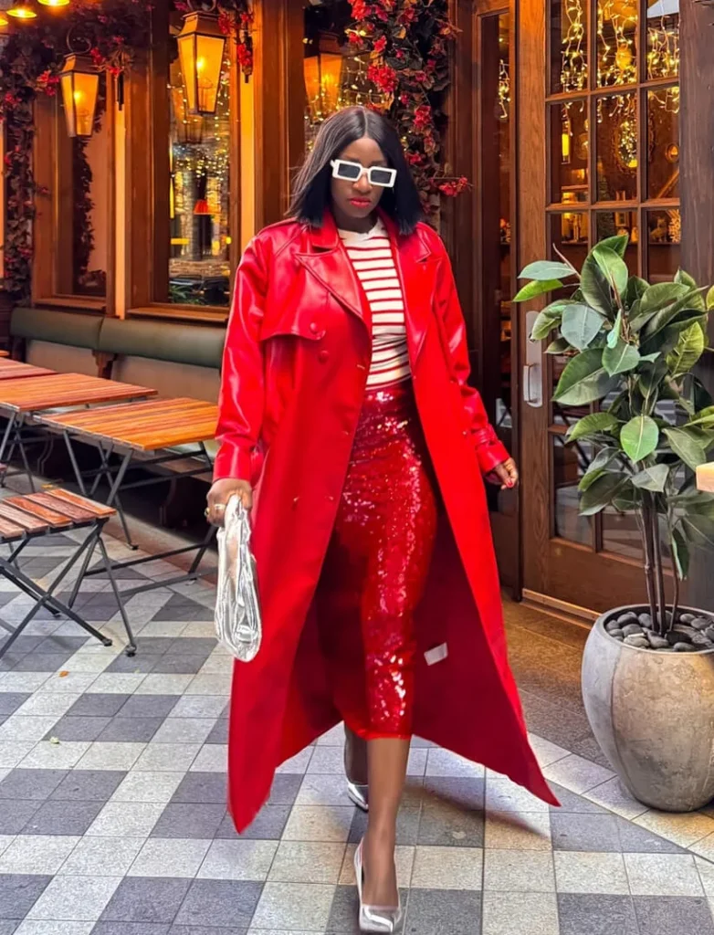 17. Red Statement Look