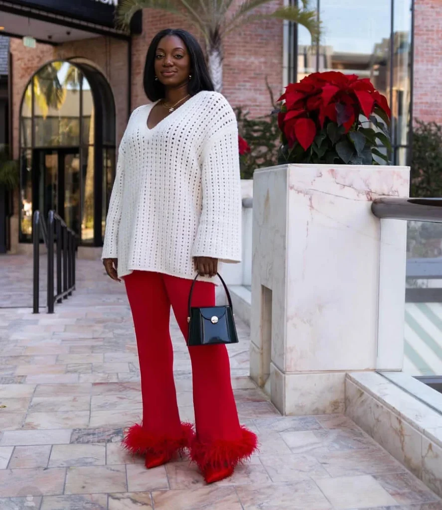 3. Red Statement Pants