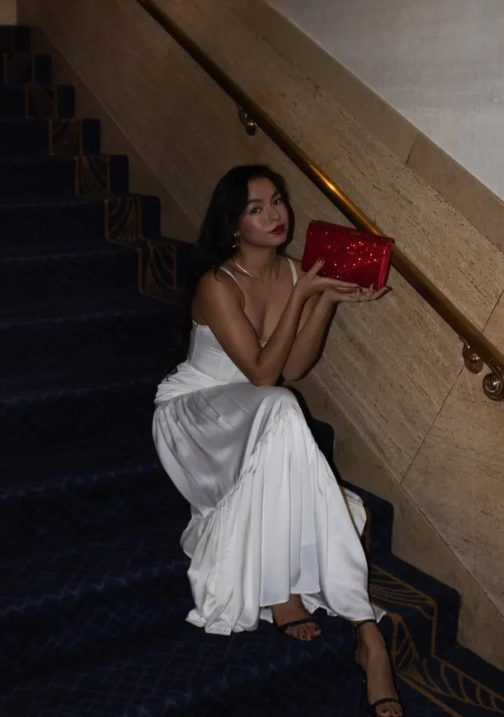4. Satin White Glam