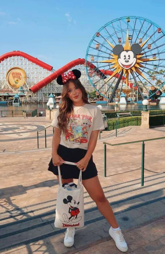 Pixar Tee and Black Skirt