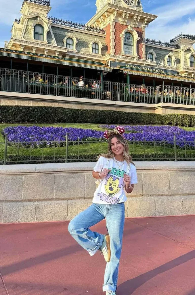 Mickey Tee and Relaxed Jeans