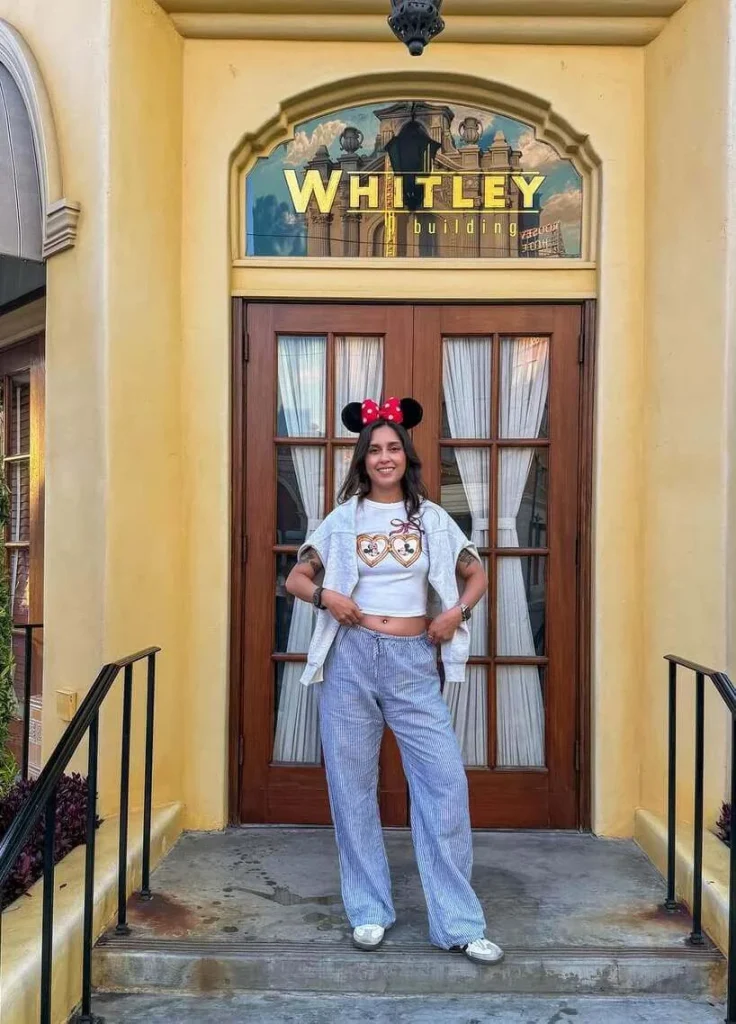 Striped Pants and Cropped Tee