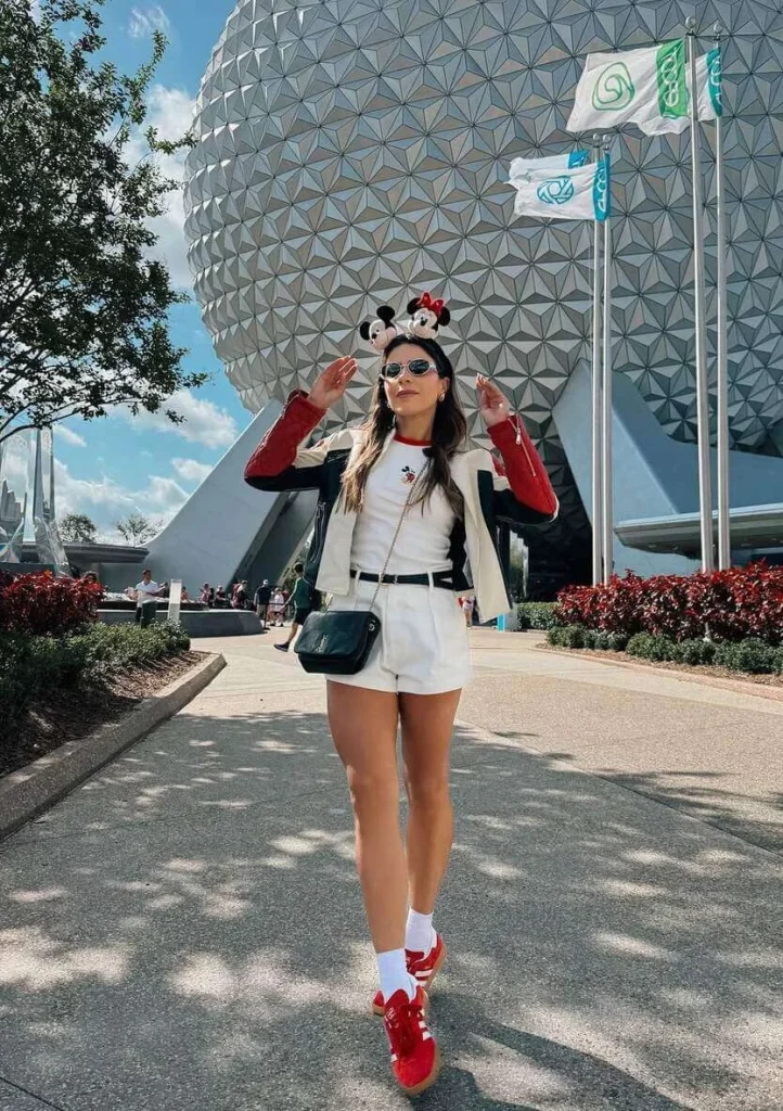 Sporty Red and White Disney Outfit