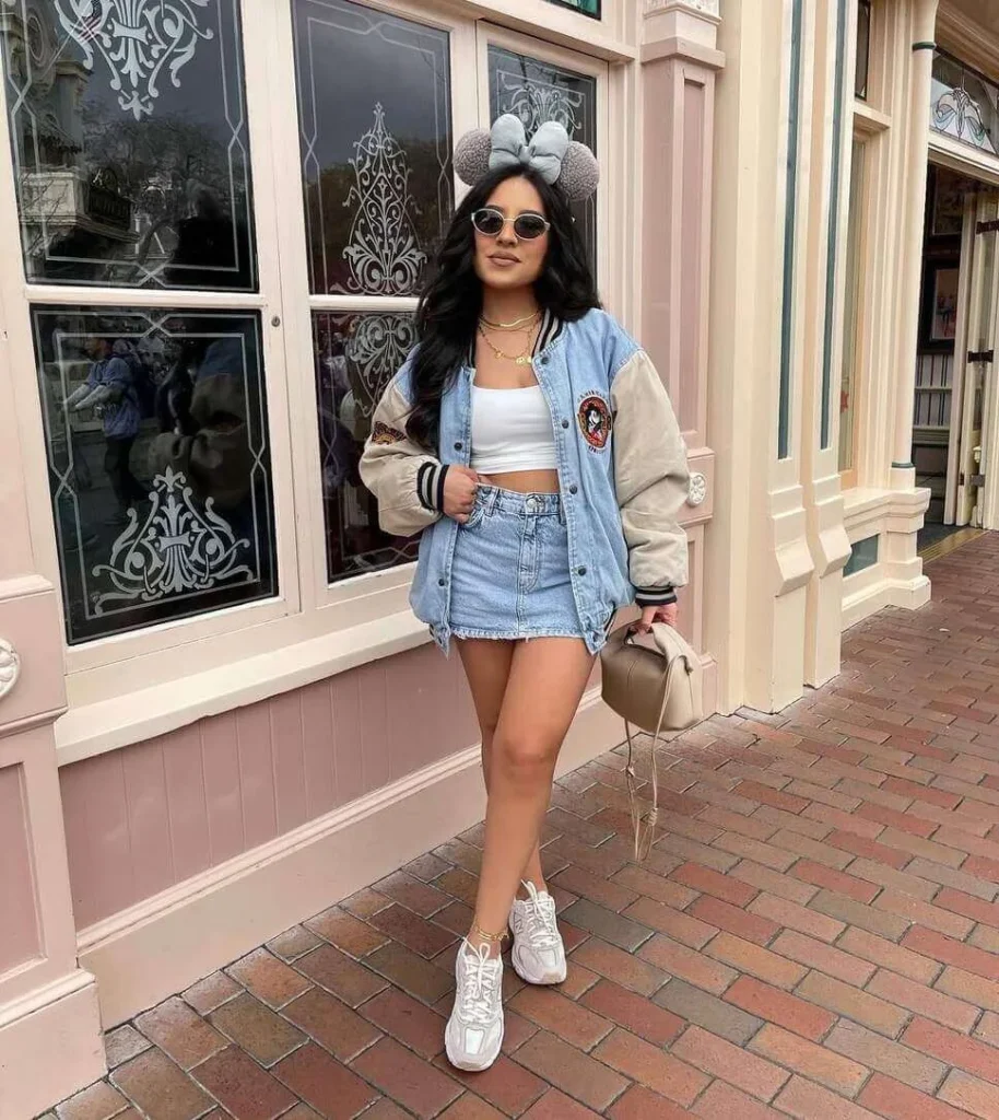 Denim Jacket and Mini Skirt Disney