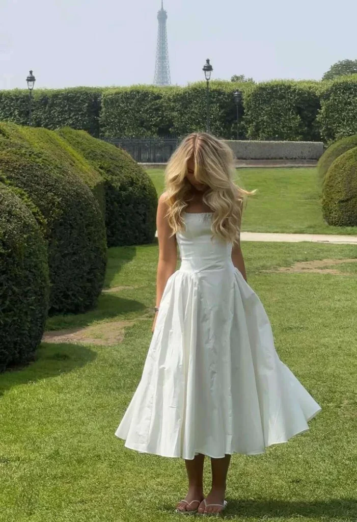 23. White Midi Dress