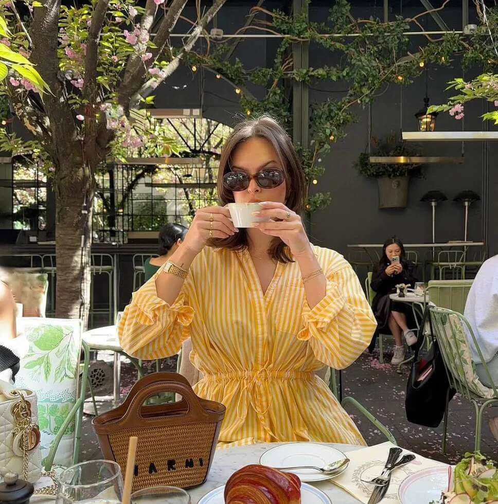 2. Yellow Striped Dress