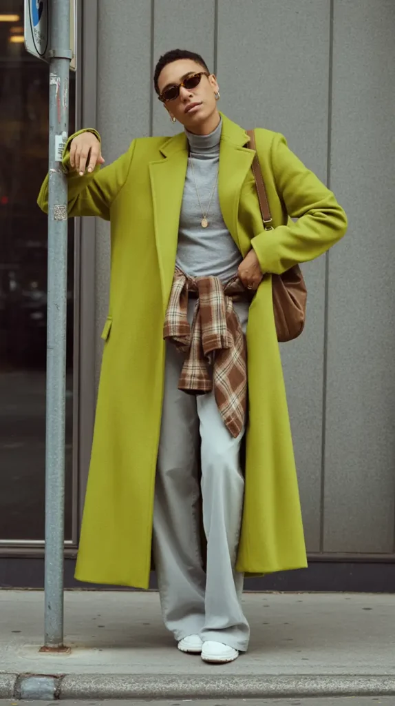 24. Chartreuse + Plaid Fall Switch
