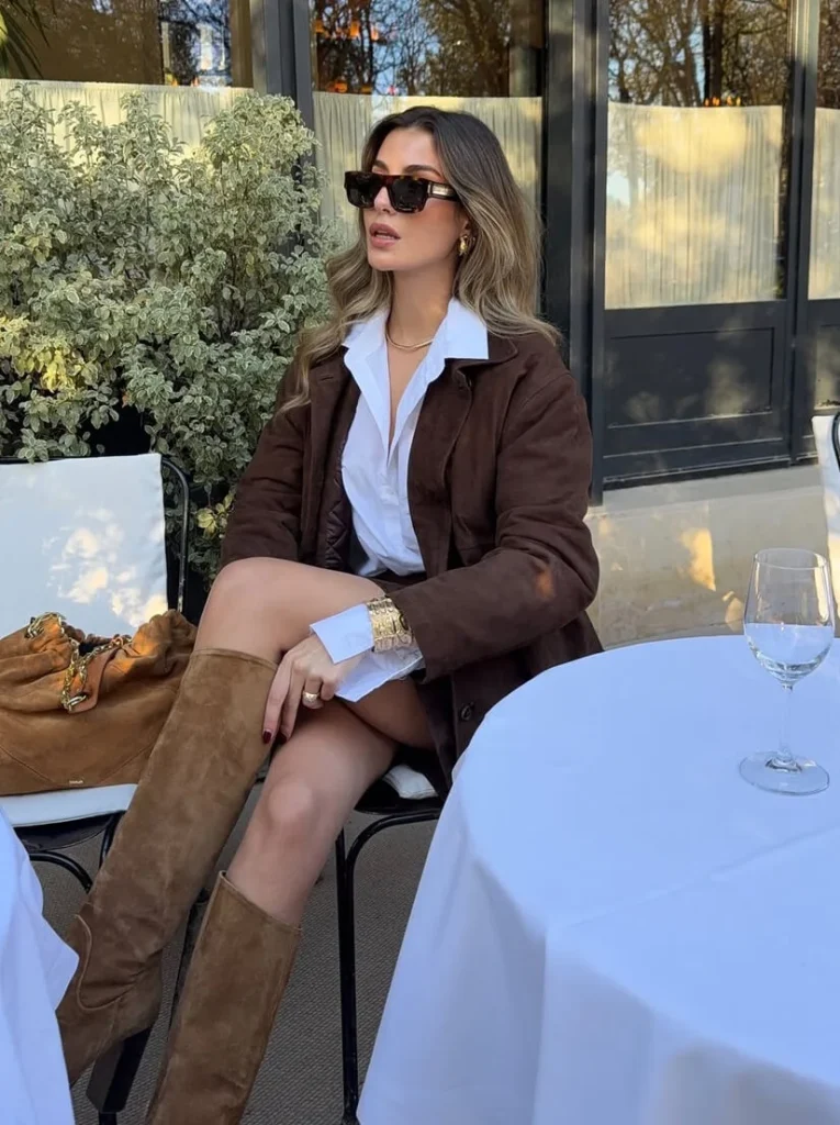 Chocolate Brown Jacket and Boots