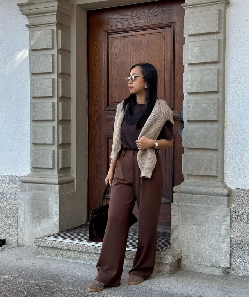 Chocolate Brown Trousers and Tee