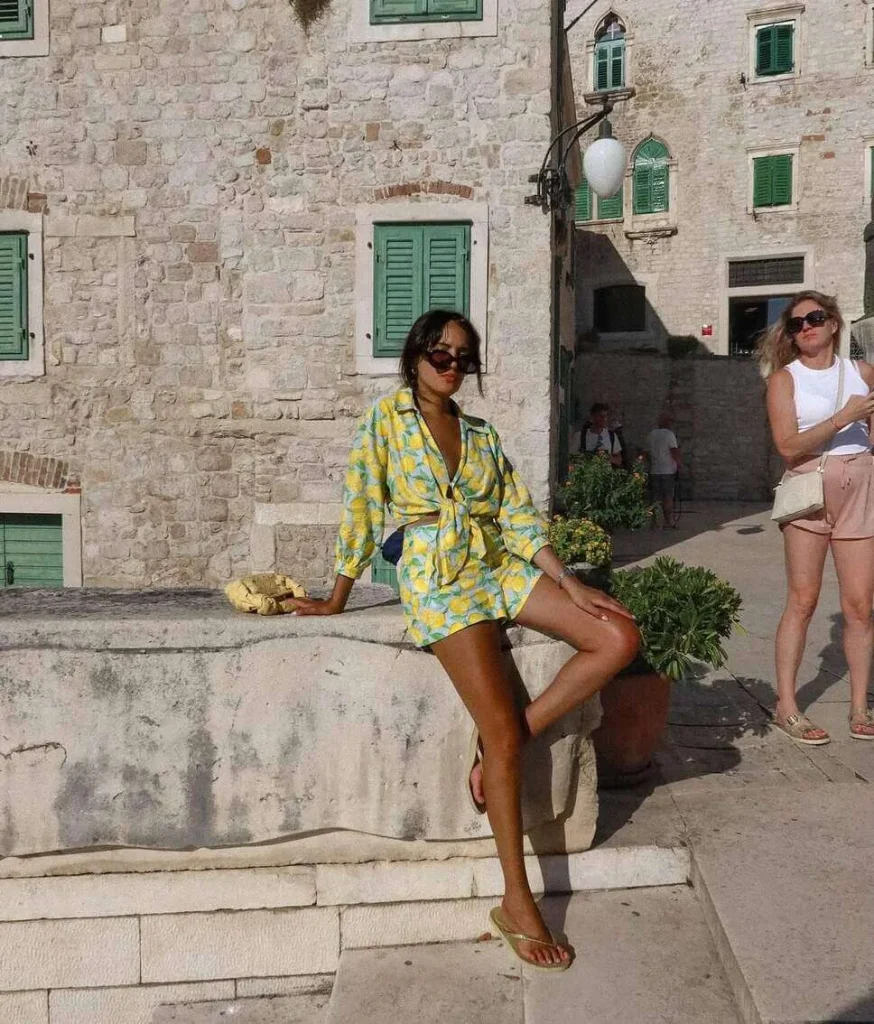 Lemon Print Matching Set in Croatia
