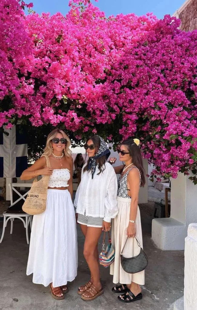 White Skirt Group Look