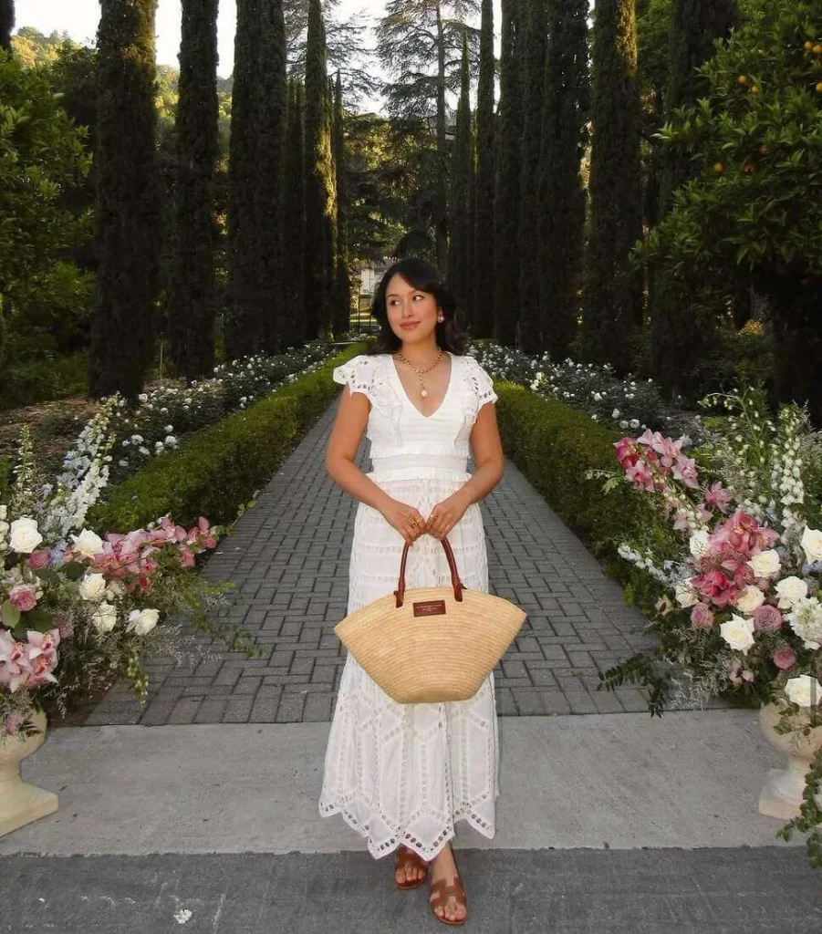 White Eyelet Maxi Dress