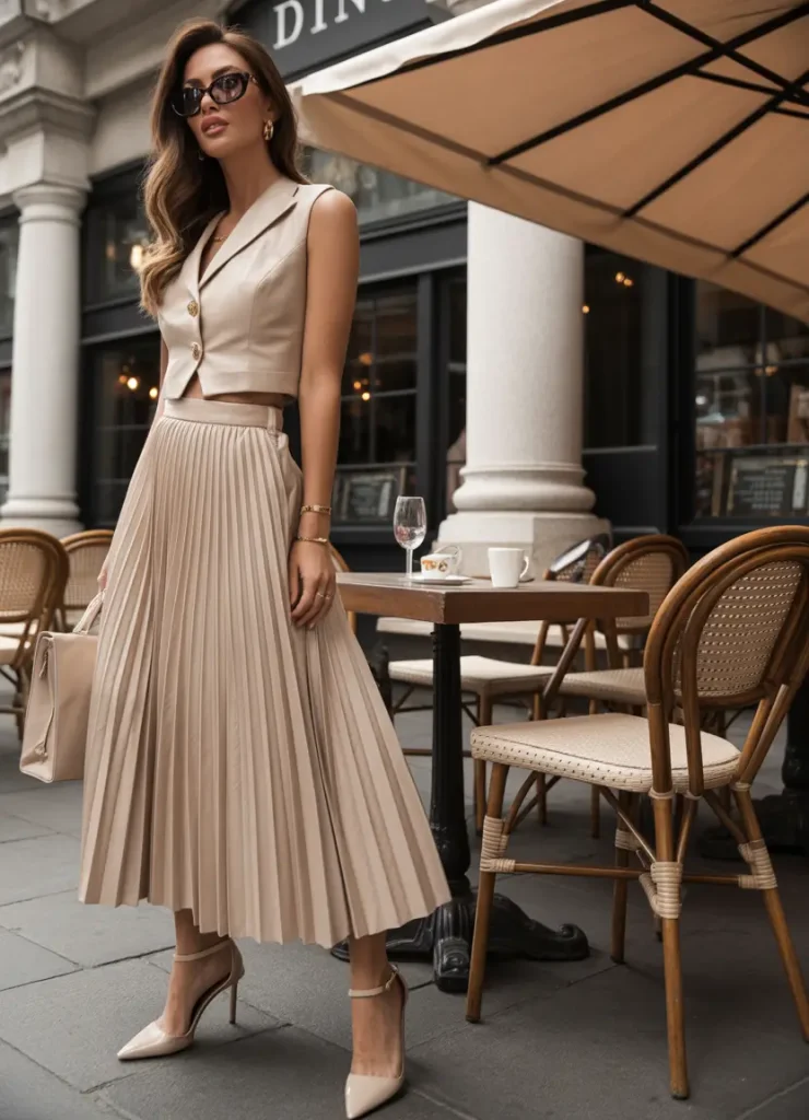 10. Champagne Pleats and Tailoring