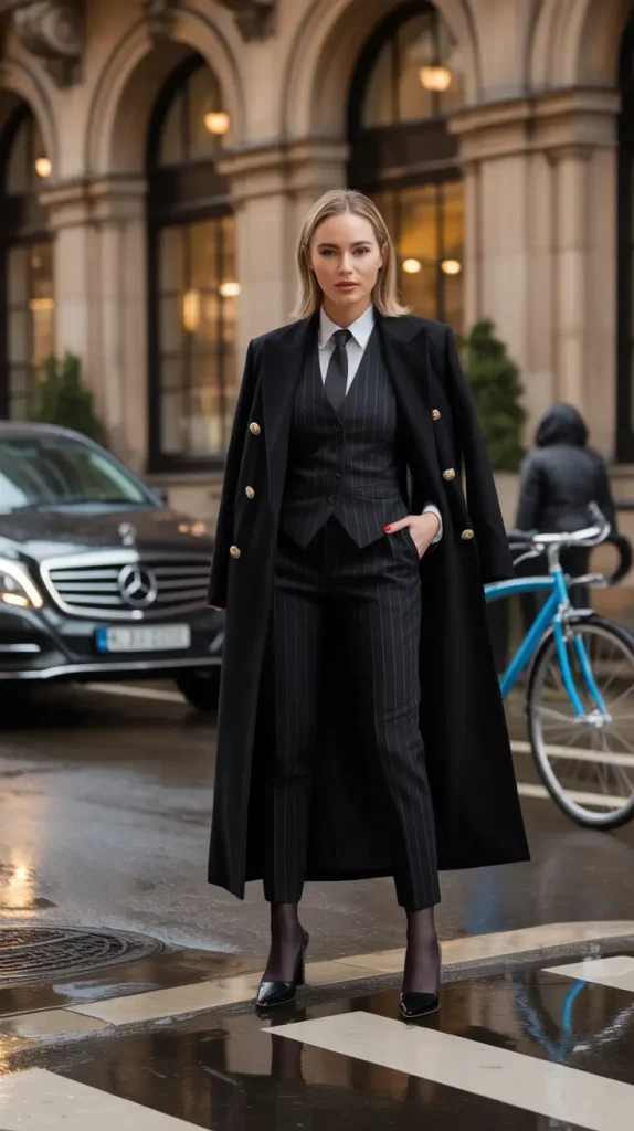 15. Pinstripe Power Suit