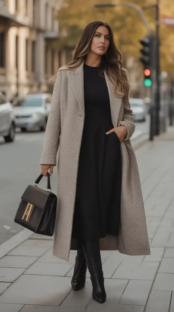 17. Champagne Coat and Black Foundation