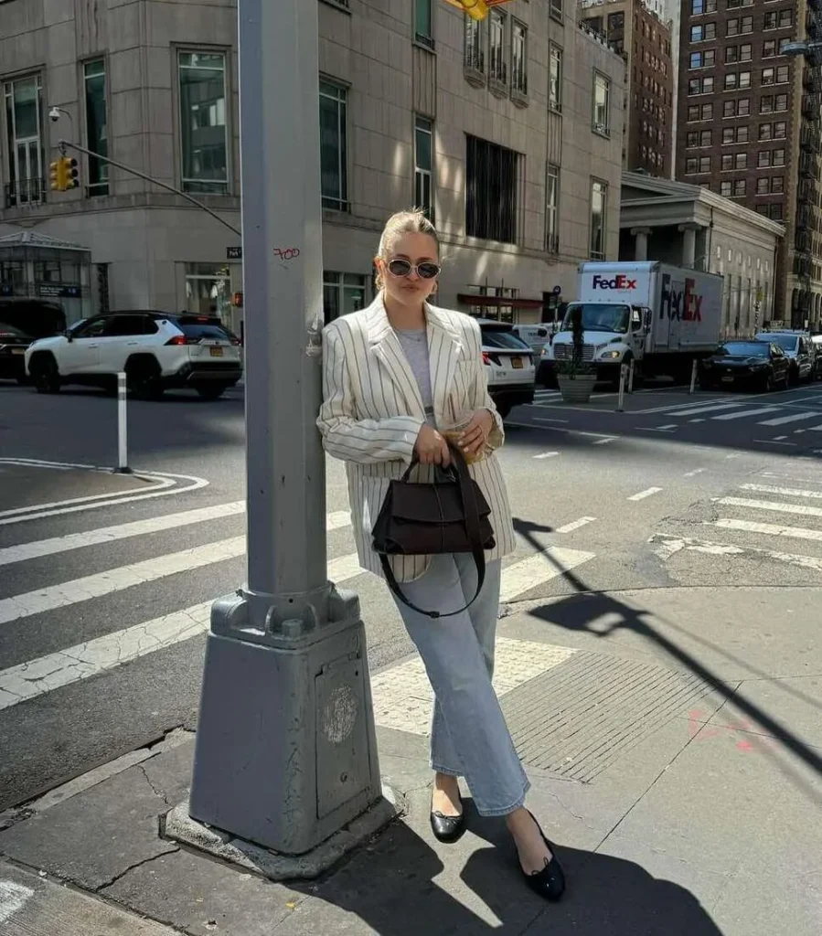 Striped Blazer on the Go