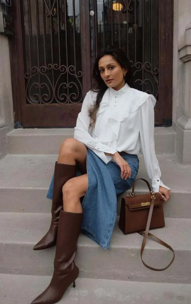 Denim Skirt Downtown