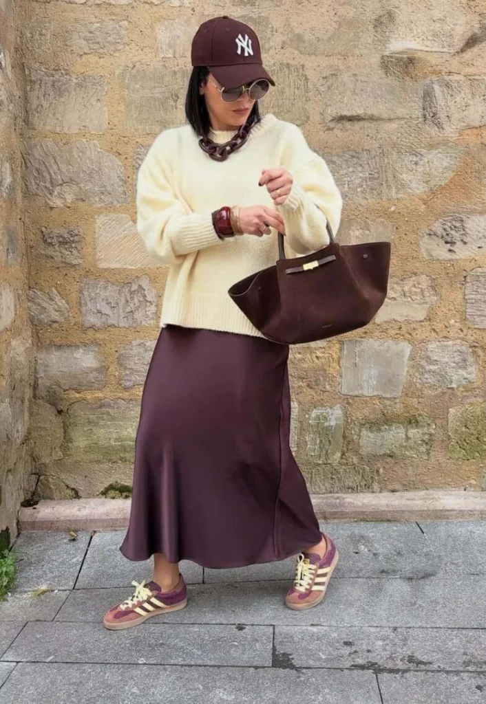 Cozy Skirt and Sneakers