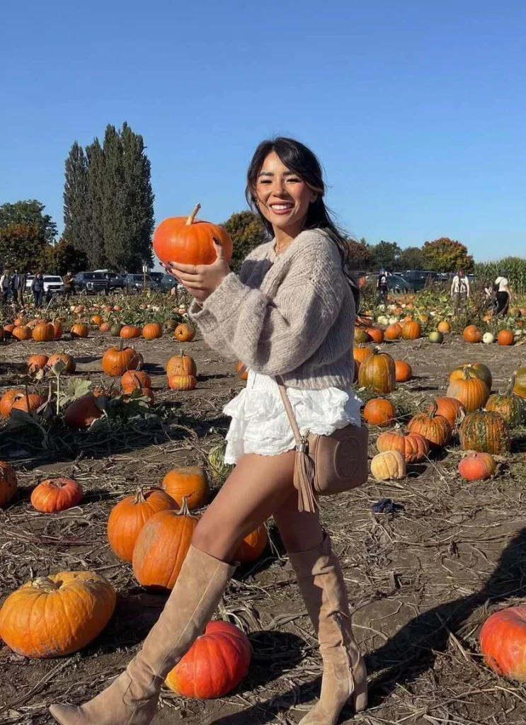 1. Chunky Sweater and Ruffle Shorts