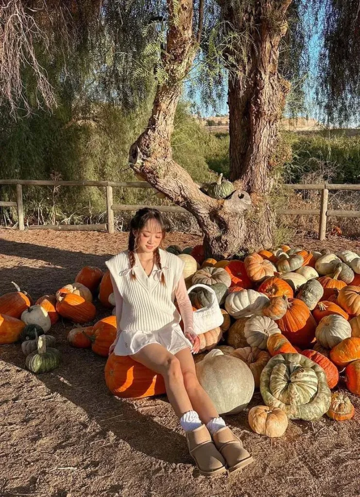 22. Sweater Vest and White Skirt