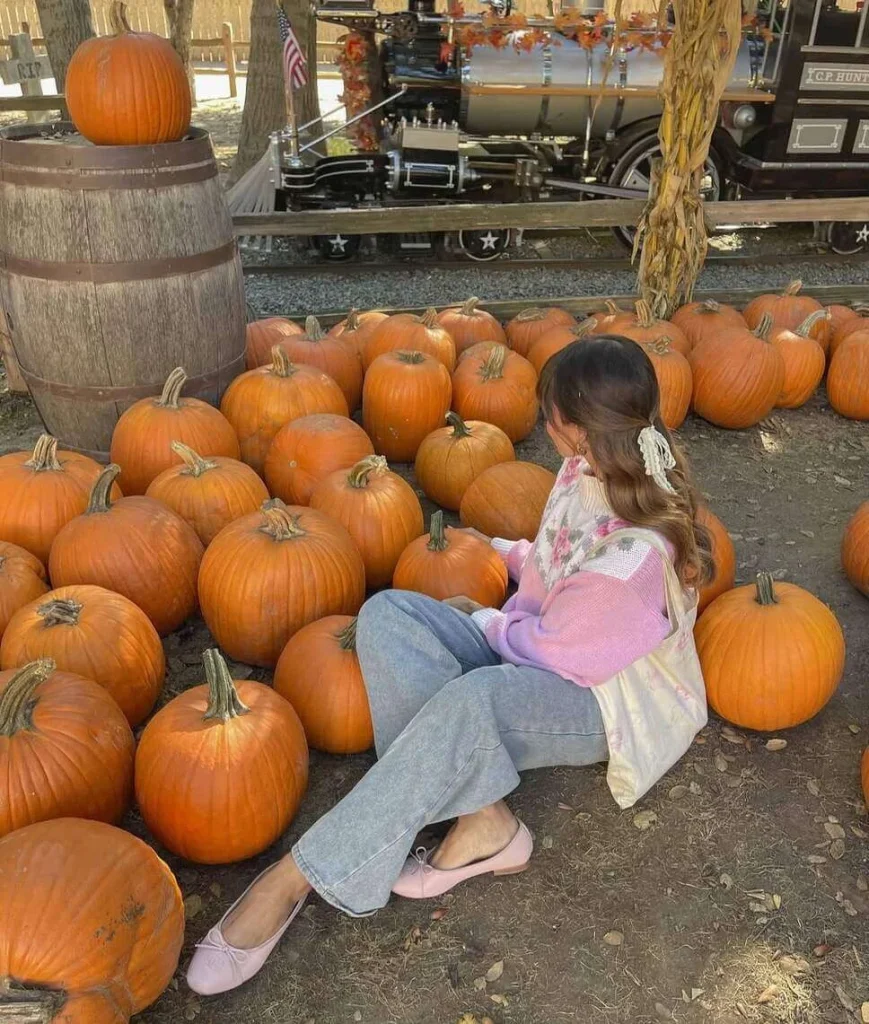 28. Pink Sweater and Ballet Flats