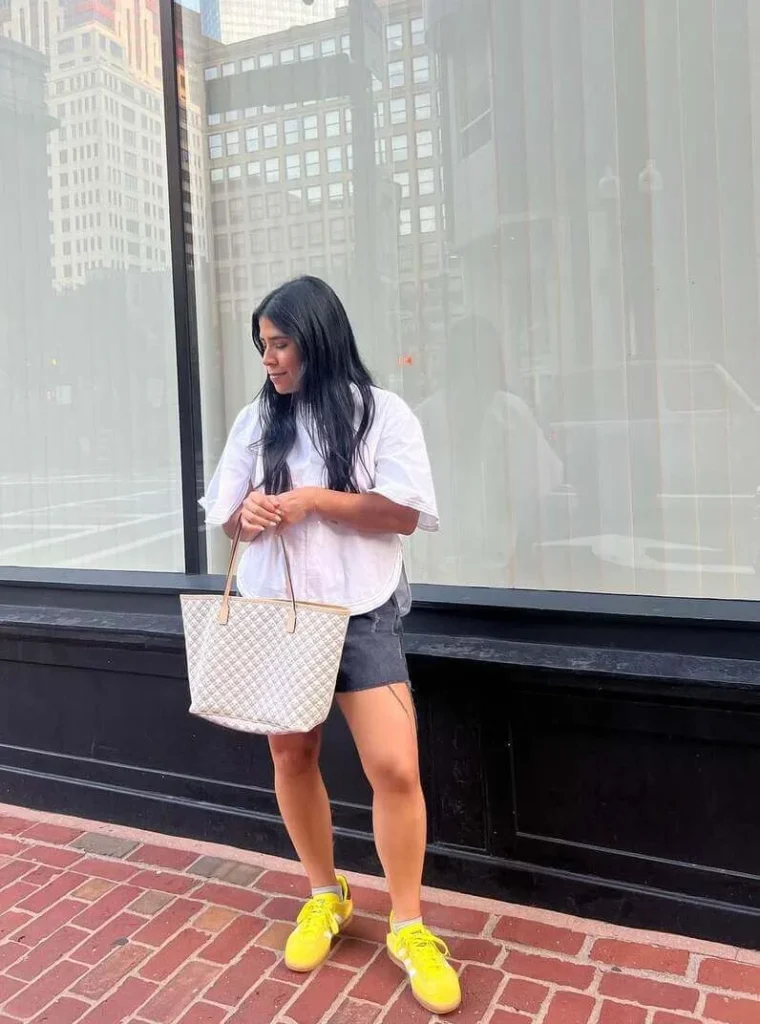 Yellow Sneakers with an Easy Summer Outfit