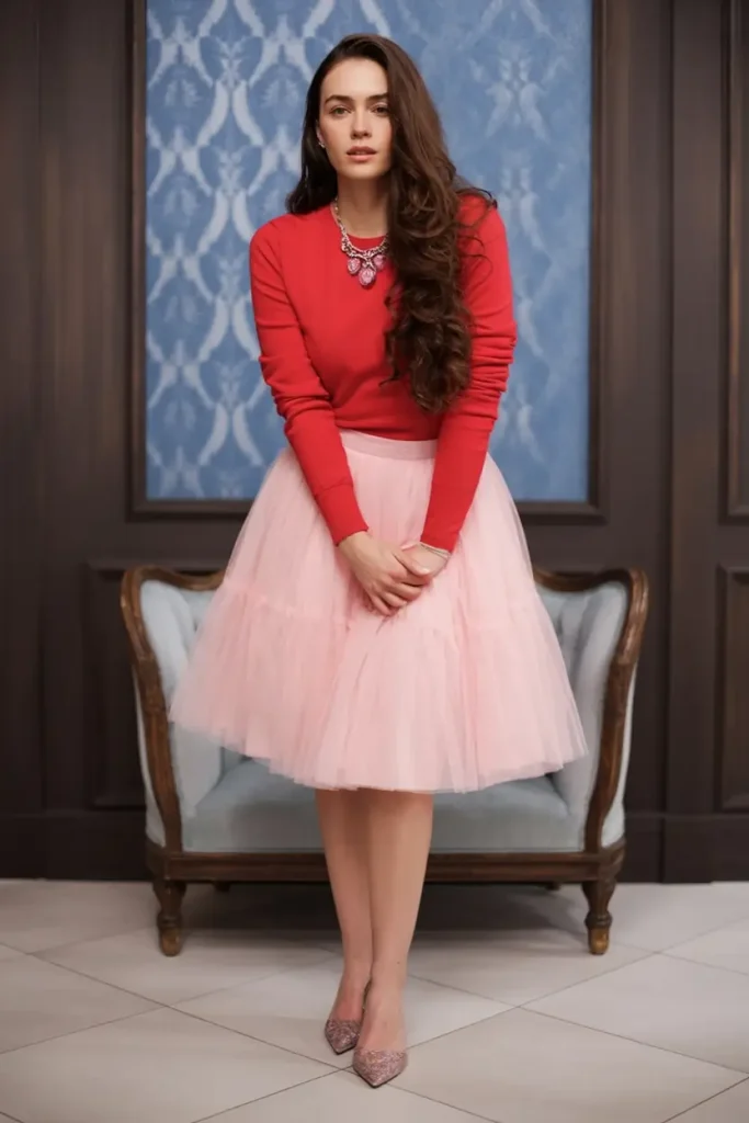 8. Romantic Layers in Rose and Tulle