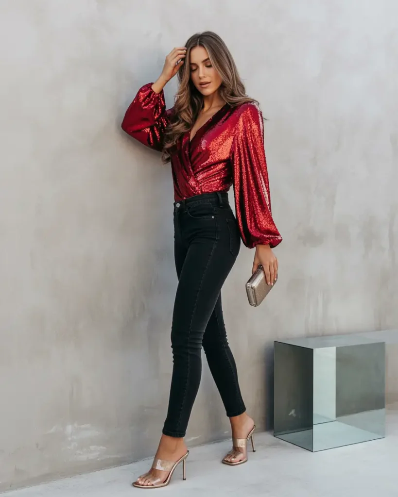 14. Sparkle and Skinny for After-Dark Glam