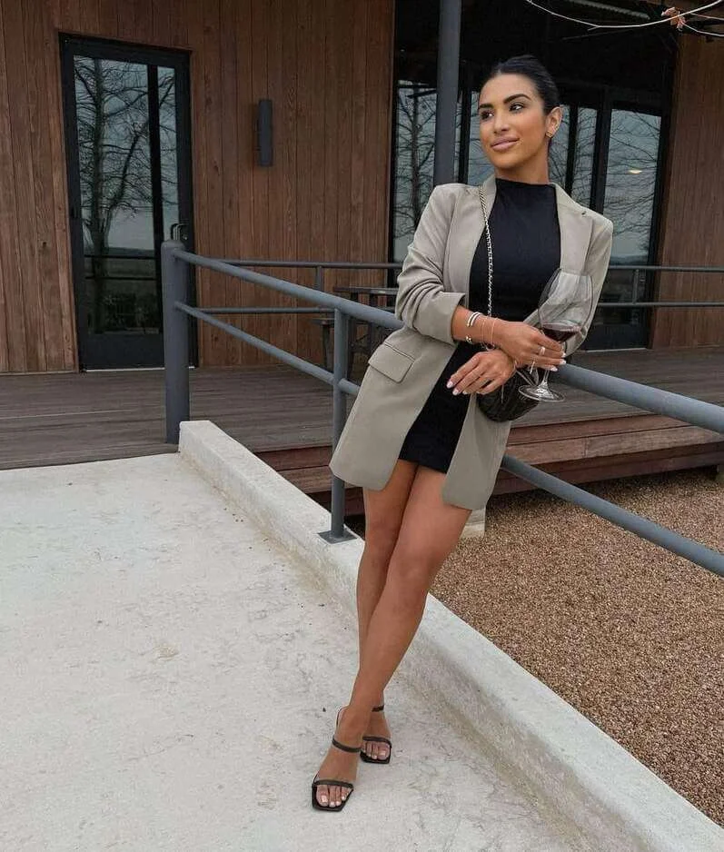 Blazer and Mini Dress