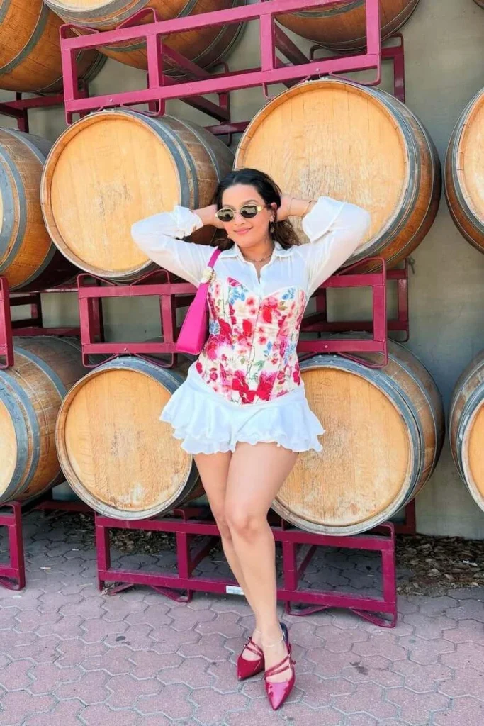 Floral Corset and Ruffled Mini