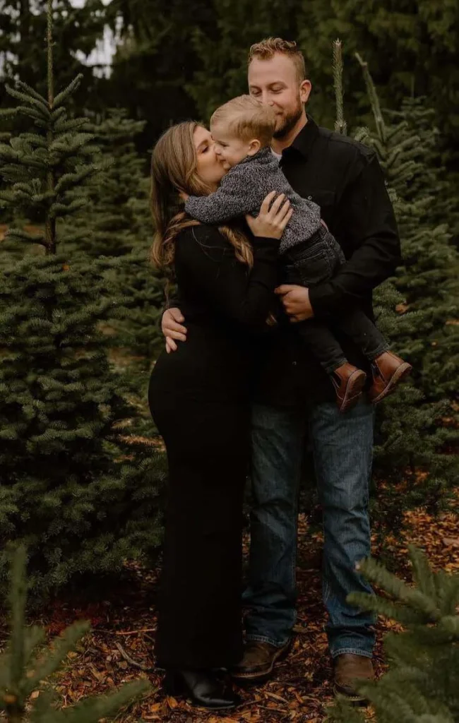Black and Charcoal Winter Tree Farm Outfit