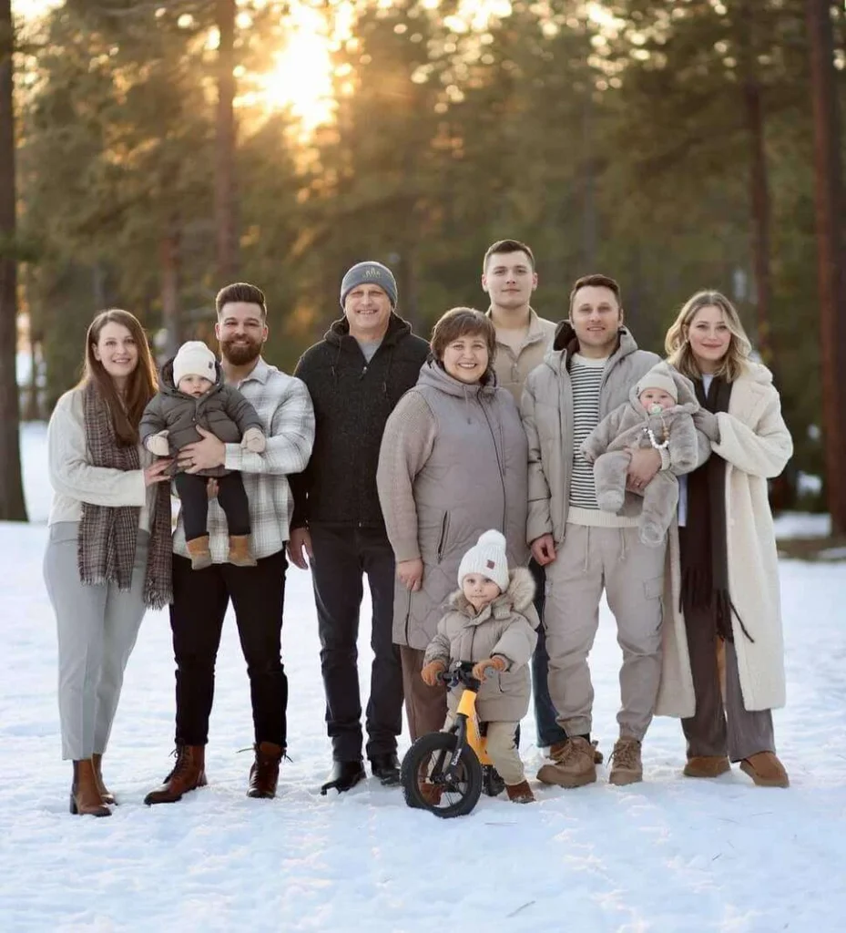 Mixed Neutrals Family Winter Outfit