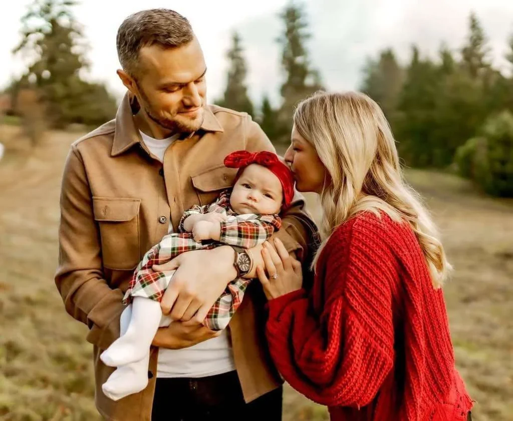 Plaid and Red Winter Family Outfit
