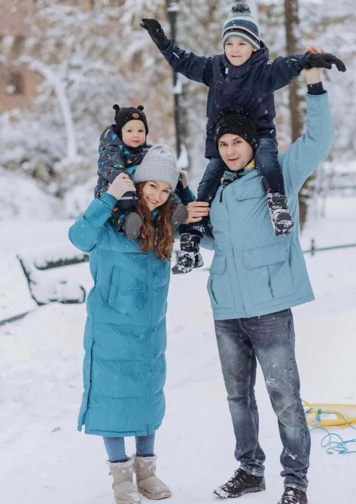 Matching Blue Winter Jackets